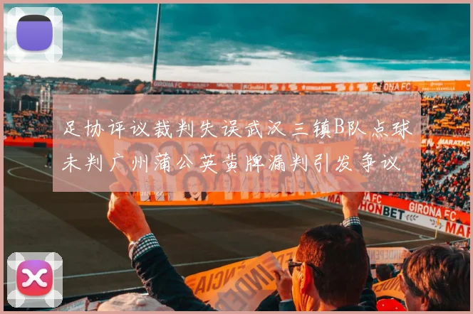 足协评议裁判失误武汉三镇B队点球未判广州蒲公英黄牌漏判引发争议